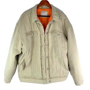 ASOS  Denim Jacket Size 16 UK, 12 USA, XL Beige Men’s